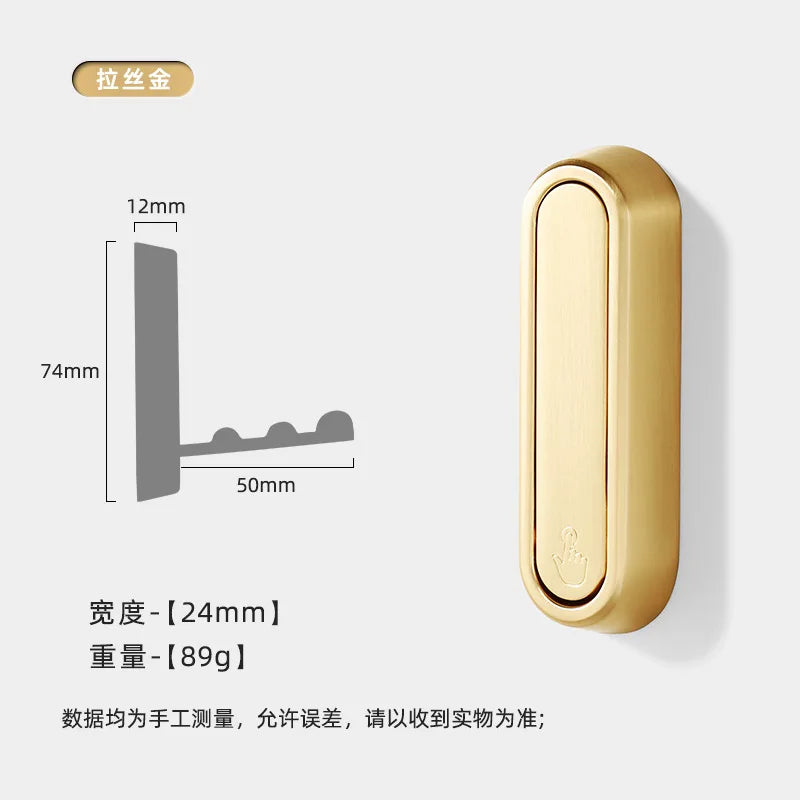 1Pcs Folding Wall Hook Hidden Robe Towel Coat Hook Stainless Steel Hook for Home Kitchen Bathroom Matte Black Towel Hanger
