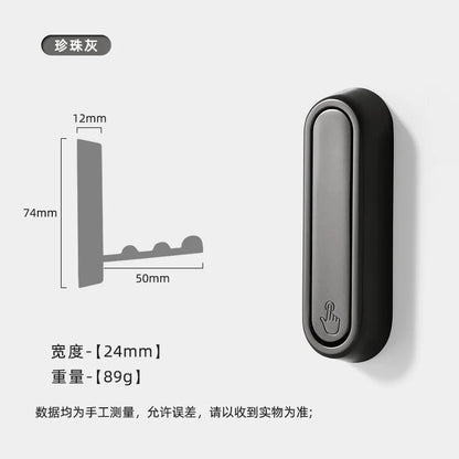 1Pcs Folding Wall Hook Hidden Robe Towel Coat Hook Stainless Steel Hook for Home Kitchen Bathroom Matte Black Towel Hanger