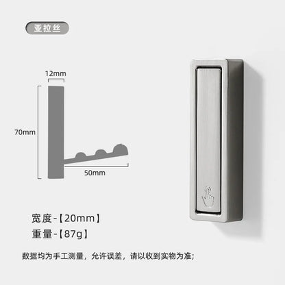 1Pcs Folding Wall Hook Hidden Robe Towel Coat Hook Stainless Steel Hook for Home Kitchen Bathroom Matte Black Towel Hanger