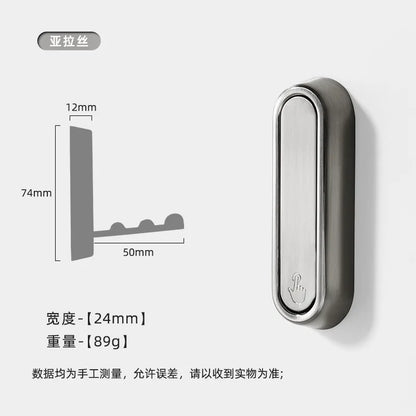 1Pcs Folding Wall Hook Hidden Robe Towel Coat Hook Stainless Steel Hook for Home Kitchen Bathroom Matte Black Towel Hanger