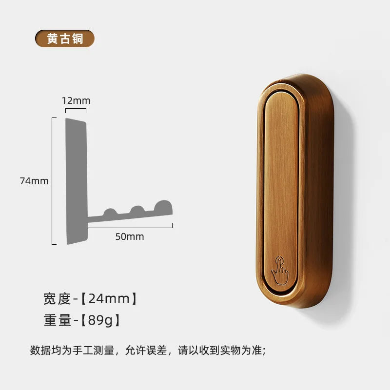 1Pcs Folding Wall Hook Hidden Robe Towel Coat Hook Stainless Steel Hook for Home Kitchen Bathroom Matte Black Towel Hanger